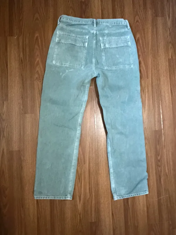 Agolde Cooper Organic Cotton High Rise Utility Cargo Sage Green Pants 29 - Image 5