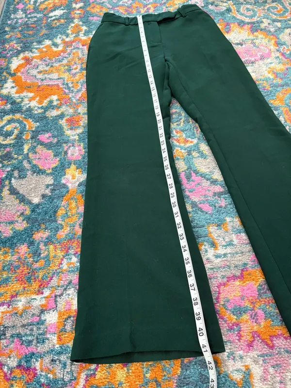 Dark green tailored flare pants Size 6 - Image 5