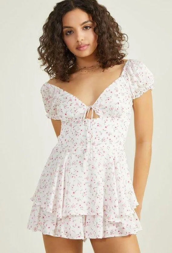 Altar’d State Floral Mini Romper - Image 3