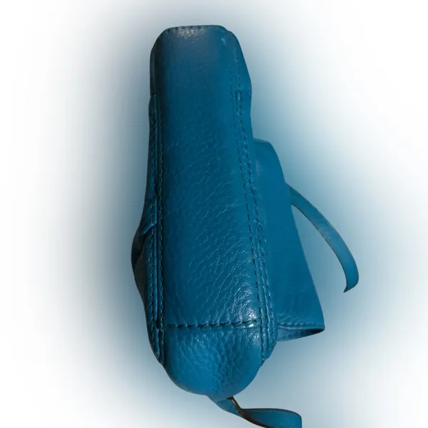 Michael Kors Statement Blue Leather Crossbody Bag EUC! - Image 12