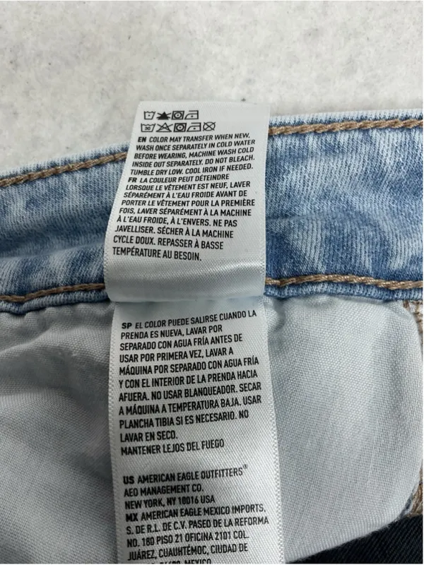 Womans Excellent American Eagle Jegging Light Wash Blue Jeans Size 10 Waist 29 - Image 6