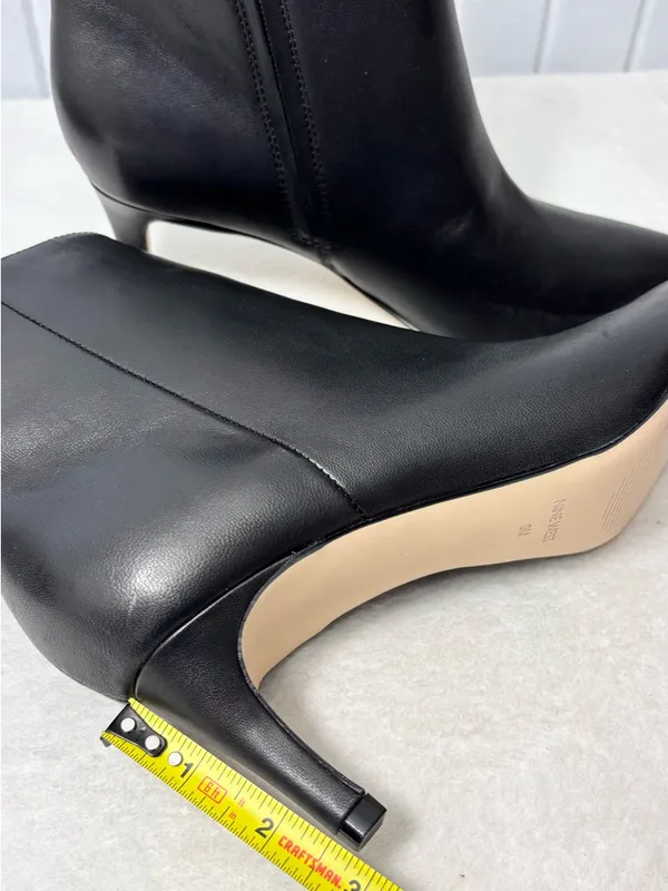 Nine West Black Sheeba Pointed‎ Leather Upper Ankle Booties size 9M  NEW - Image 8