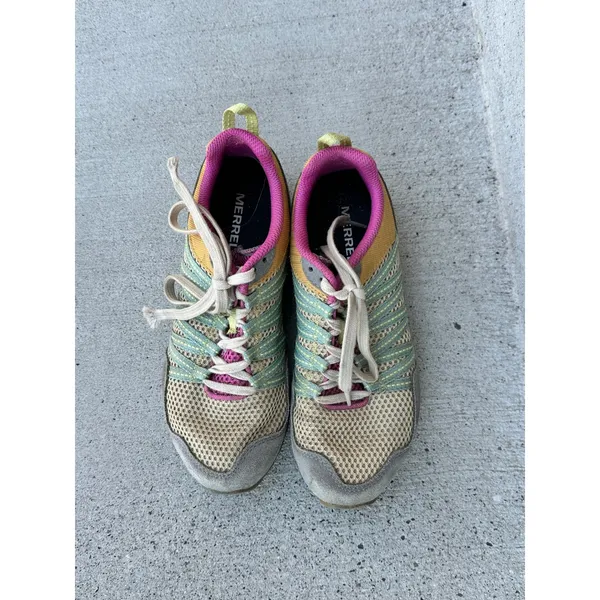 Merrell Alpine Sneaker Womens 6 Hiking Outdoors Active Gorpcore Mesh Gold - Image 5