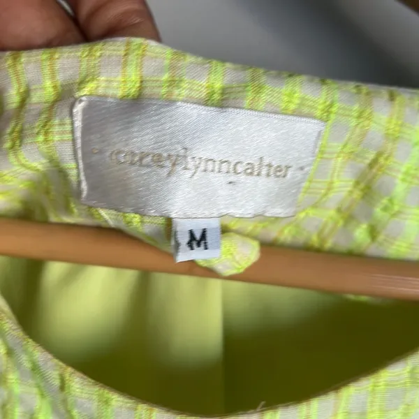 Anthropologie Corey Lynn Calter Yellow Mariah Textured Mini Dress Size Medium - Image 7