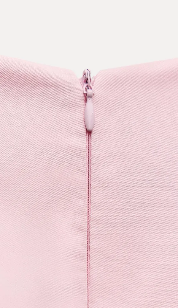 Elegant Pink Sleeveless Dress - Image 8