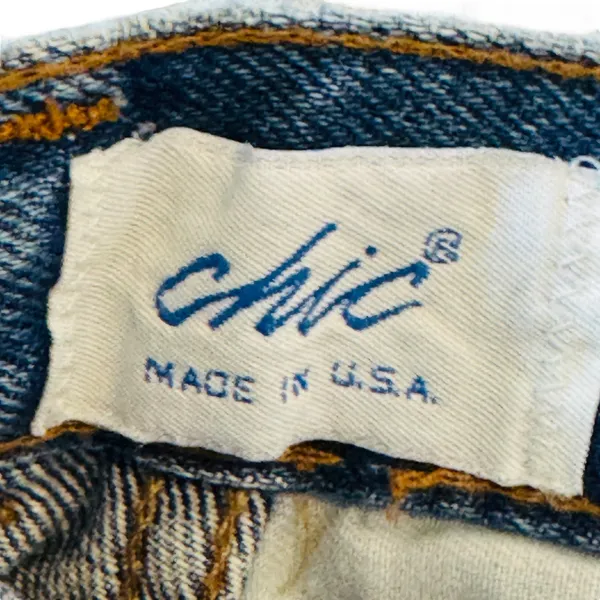 Chic Vintage High Rise Mom Jeans Made in USA Sz 26 Tapered Leg 90s‎ Denim - Image 3