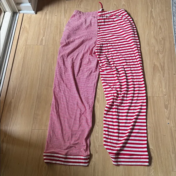 Victoria's Secret Red and White Striped Pajama Pants - Image 3