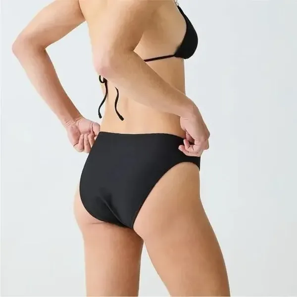 NWT J. Crew 80s Ribbed High Rise High Leg Cheeky Bikini Swim Bottom XS Blue - Image 5