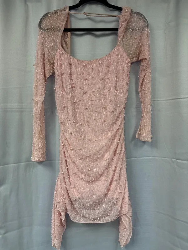 Oh Polly Beautiful beaded pink dress - Image 2