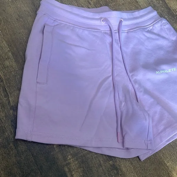 Alphalete Women's Essential Core Athletic Shorts pink - Image 5