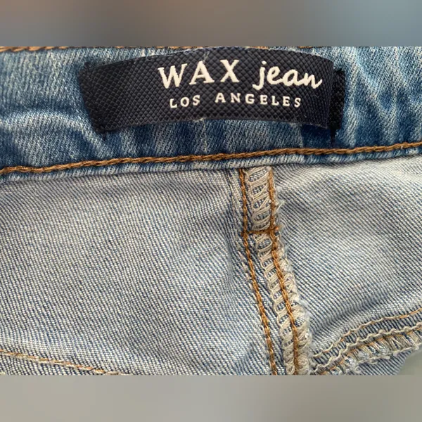 Wax Jean Basic‎ Denim Distressed Skirt Size M - Image 7