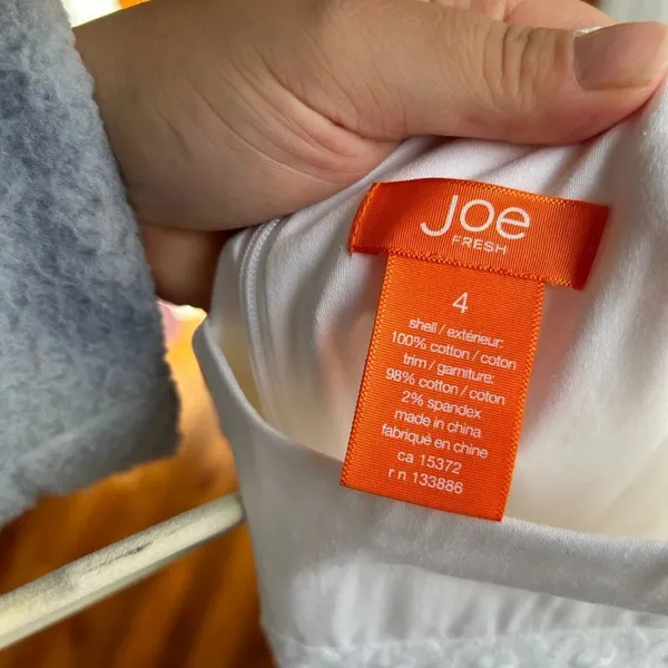Joe Fresh White Eyelet Cotton Shift Dress - Image 3