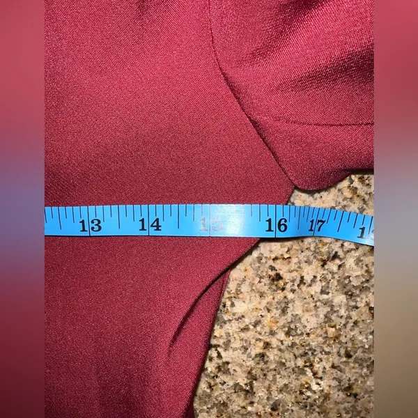 COMMENSE Split Button Slim Fitted Blazer COLOR - Burgundy Size XS NWT - Image 6