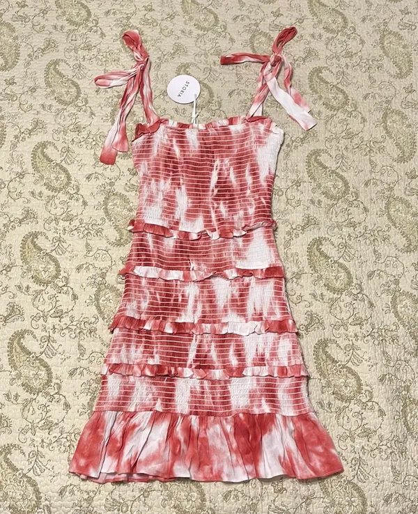 Red Tie-Dye Dress - Image 5