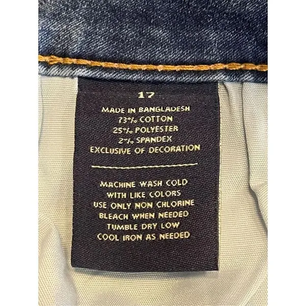 US POLO ASSN HIGH-RISE Skinny Jeans Med Wash size 17 (3495) Read - Image 9