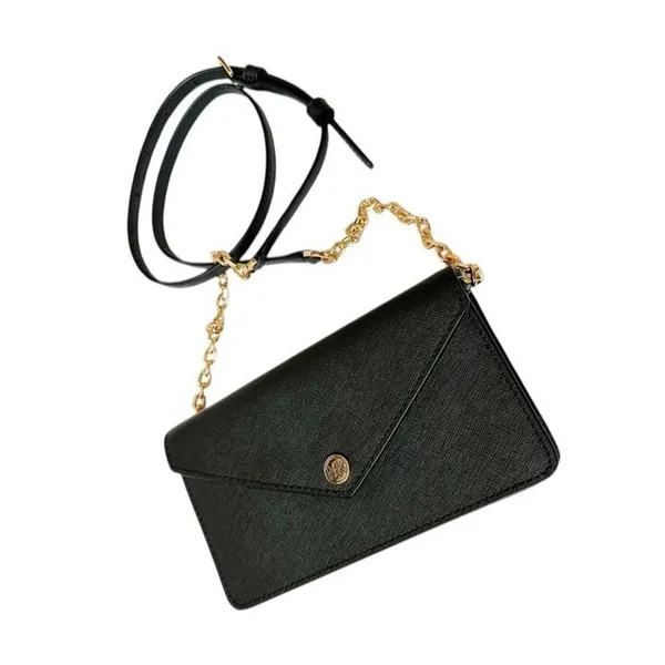 Michael‎ Kors Small Saffiano Leather Envelope Crossbody/Clutch Bag Black NWT - Image 7