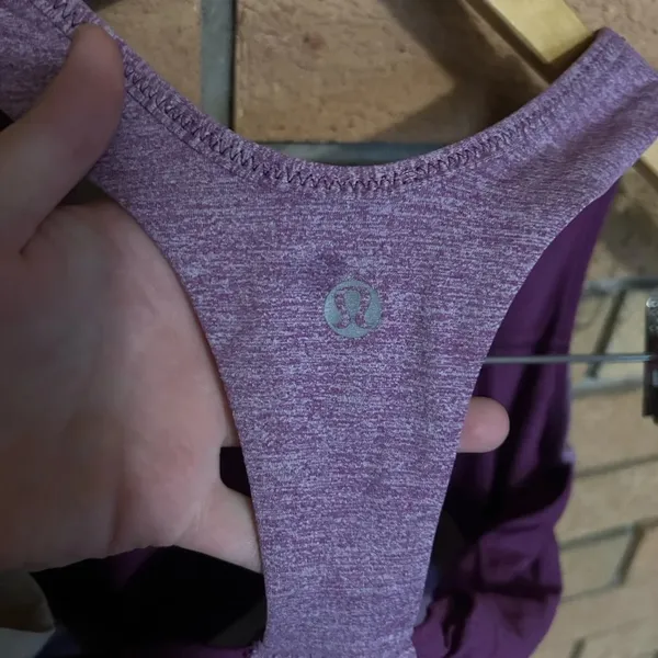 Lululemon Racerback Tank Top Open Side Purple Size 6 - Image 3