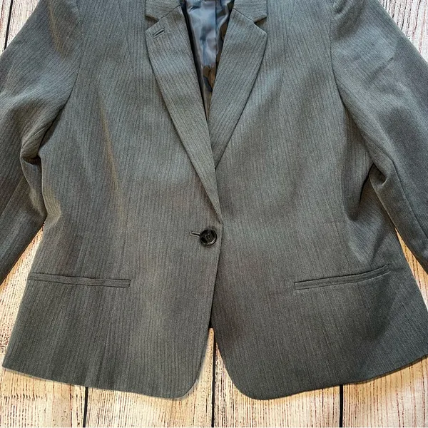 Worthington Blazer Jacket Women’s Size XL Gray Lined Career Office‎ Business - Image 4