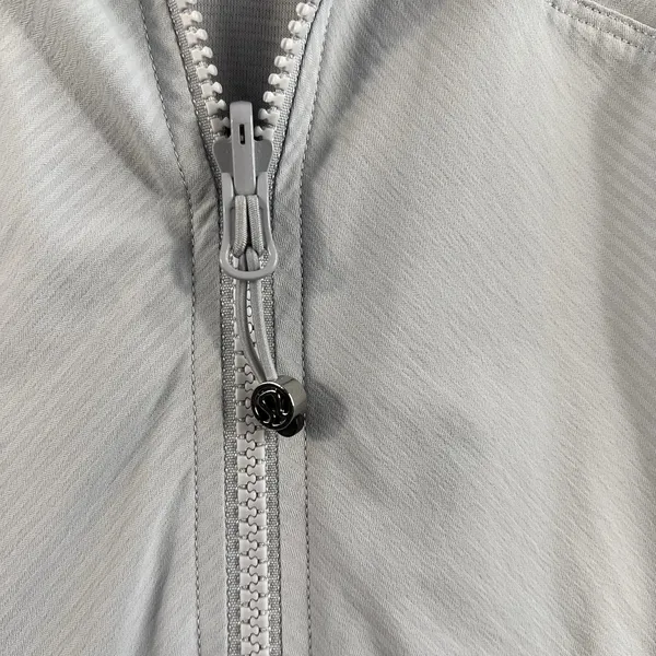 Lululemon Sz 10 In Flux Jacket Dance Studio Reversible Hooded Silver Fox Stretch - Image 6