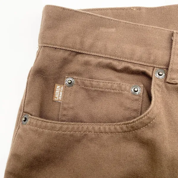 LAUREN Ralph Lauren Womens 10 Capri‎ Pants Medium Brown 100% Cotton Chino - Image 9
