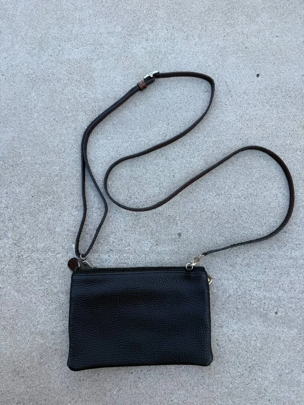 Brighton Brown & Black Croc Embossed Mini Crossbody Purse with Adjustable Strap - Image 4