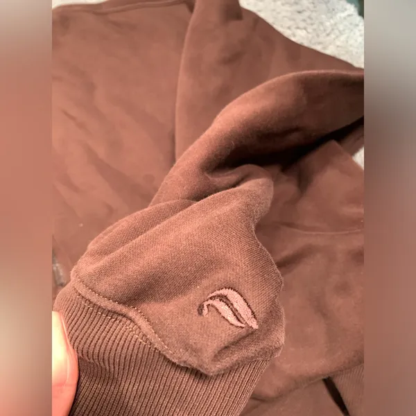 Fabletics Brown Half-Zip Sweatshirt XXL/1X - Image 4