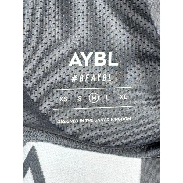AYBL Balance V Neck Sports Bra Gray Racerback Medium M Athletic Gym Training - Image 6