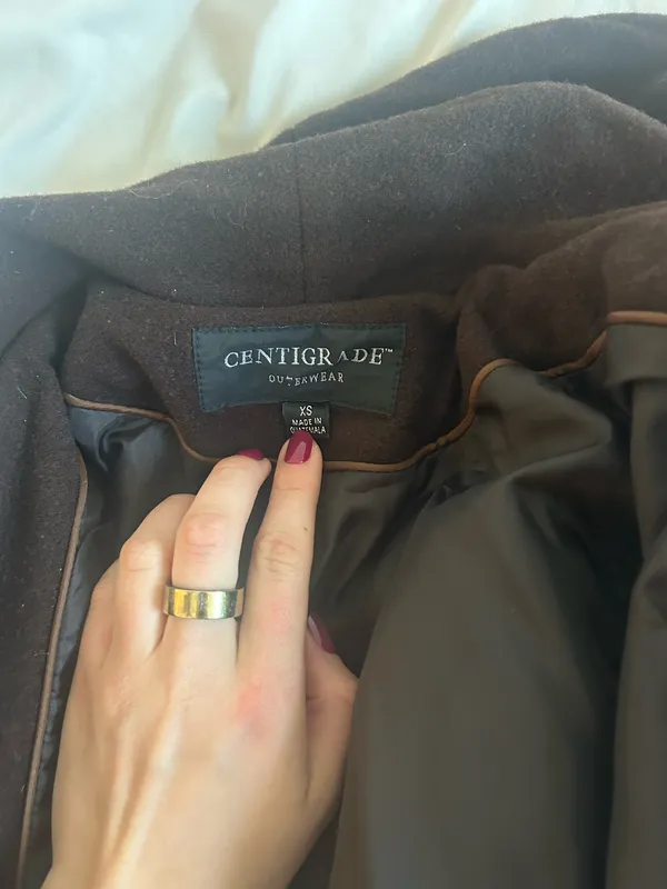 Brown wool coat Size XS - Image 3