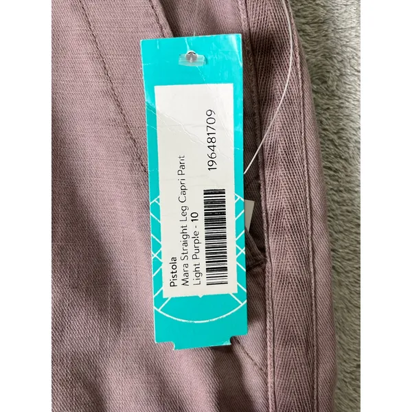 Pistola Mara Straight‎ Leg Capri Pants Light Purple High Rise Size 30 New - Image 7