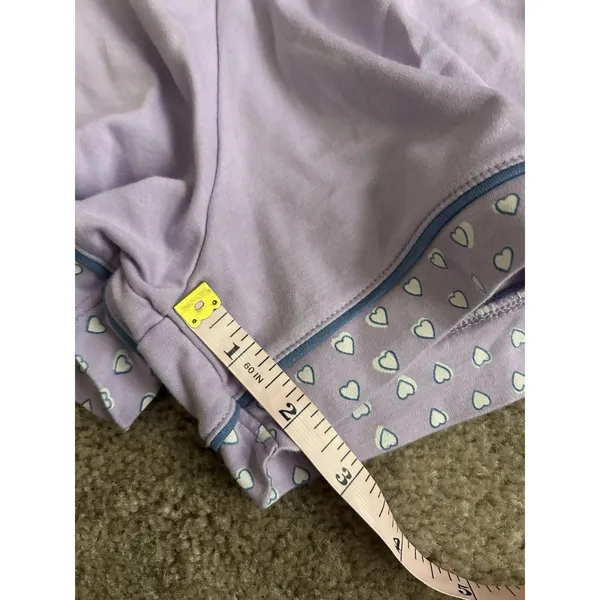 New Rare Roller Rabbit Monkey Embroidered Polo PJ Pajama Shorts Shirt Lavender M - Image 12
