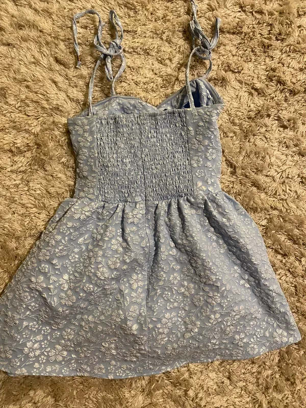 Showpo Blue Floral Mini Dress - Image 5
