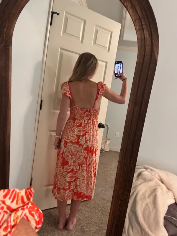 Lightweight midi dress Orange - Image 2