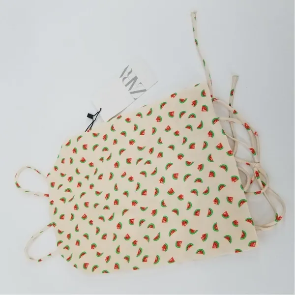 NWT Zara Watermelon Tie Back Y2K Satin‎ Tank - Image 6