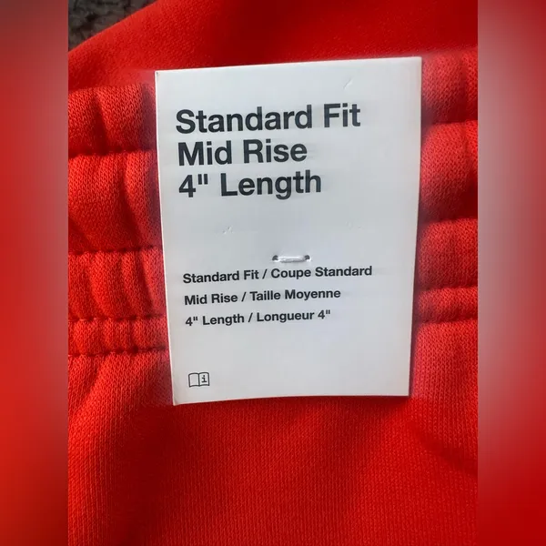 Nike Sportswear Phoenix Fleece Women's Mid-Rise 4" Shorts Picante Red/Sail small - Image 4