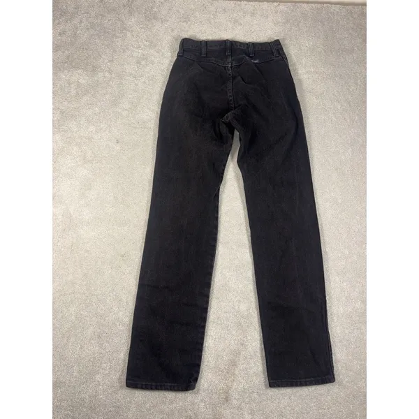womens black‎ wrangler cowboy cut jeans black 9x32 (28x33) vtg USA - Image 4