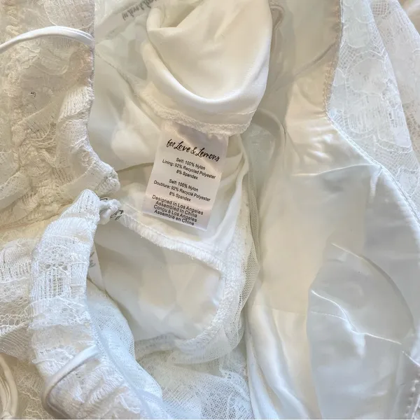 For Love & Lemons Lorena Lace Bodysuit Maxi Dress Bridal Coquette Size Small NWT - Image 11