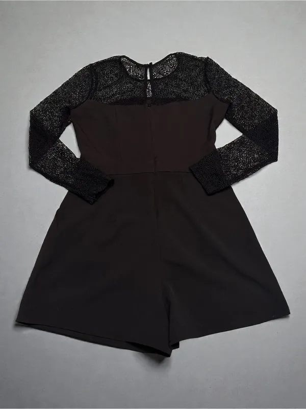 Garage Black Lace Long-Sleeve‎ Romper - Image 2
