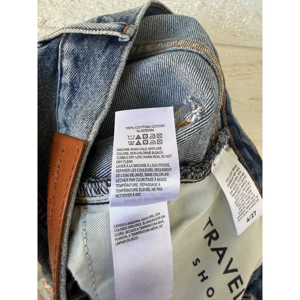 Lucky Brand Traveler High Rise Button Fly Denim Shorts Medium Wash Blue Size 27 - Image 3