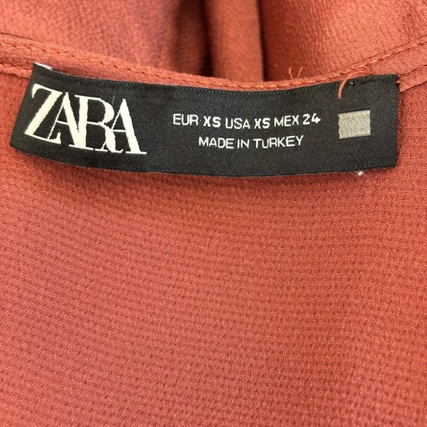 Zara Mauve Long Sleeve Dress‎ with Ruffle Sleeves - Image 4