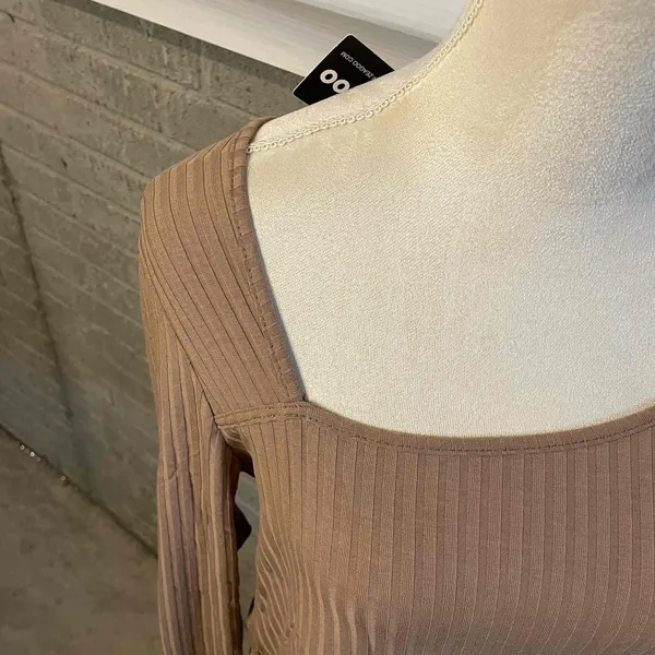 NEW Zeagoo Ribbed Long Sleeve Asymmetrical‎ Bodysuit XL - Image 2