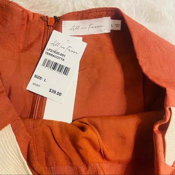 All in Favor Front Tie Pleated Terracotta Shorts - Image 4