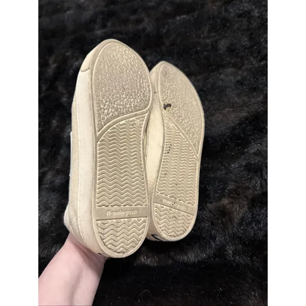 Flamingos Life Shoes Womens 39 / 8.5 White Canvas Walking Lace Trainers Sneakers - Image 4