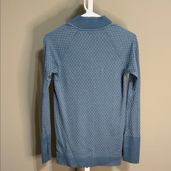 Lululemon Rest‎ Less Half Zip Pullover Slate Blue Size 6 - Image 8