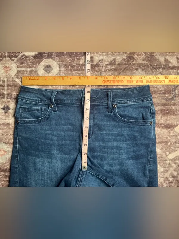 Seven7 Women’s Blue Denim Casual Stretch 5 Pocket Streetwear Bermuda Shorts|Sz:6 - Image 14