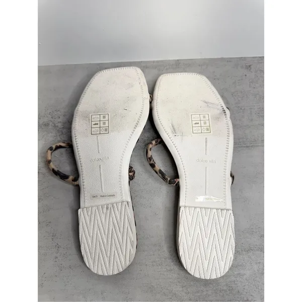 Dolce Vita Sandals‎ Size 7.5 Animal Print Double Strap Flat Sandal - Image 8