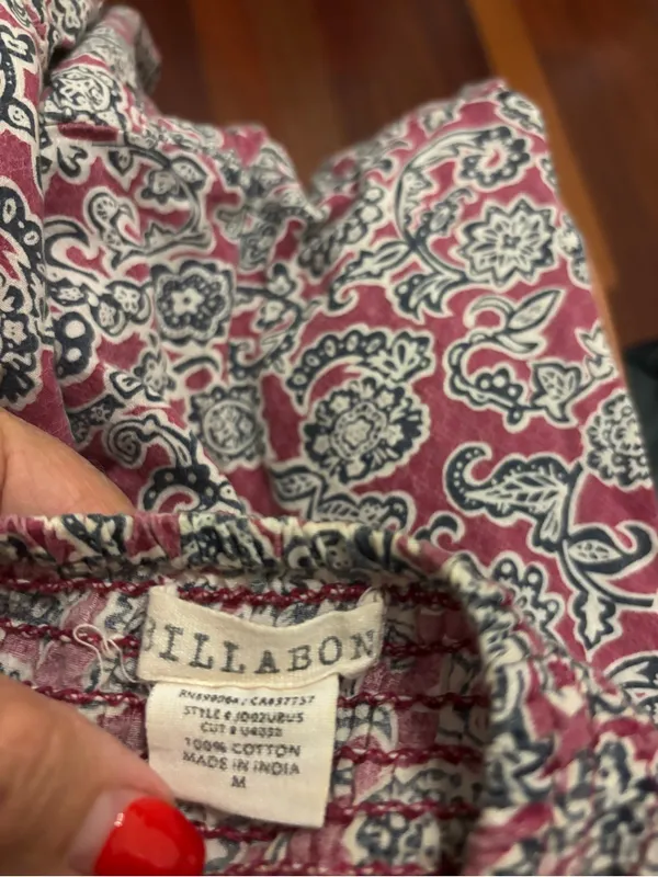 Billabong Purple and Black Paisley Spaghetti Strap Sundress - Image 5