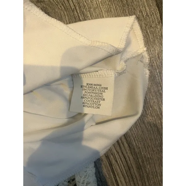 Crystal Doll Womens Medium Blue Tank Top and Off White‎ Bottom Dress Sleeveless - Image 7
