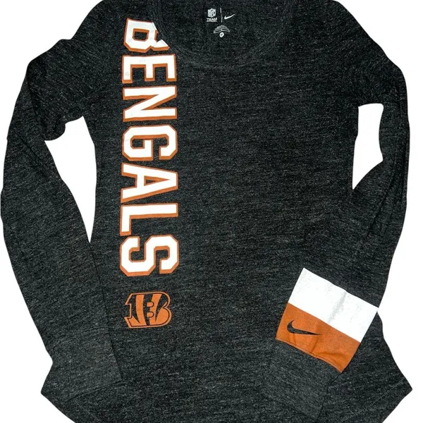 Nike NFL Bengals Long Sleeve Tee - Black and Orange - Image 3