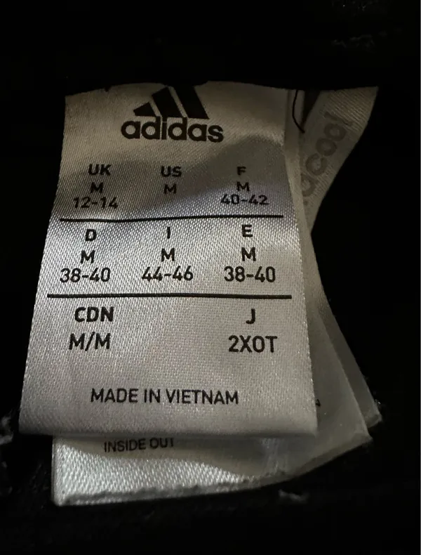 Adidas unisex Black Joggers with White Stripes are a size medium. - Image 3