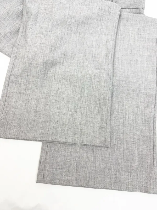 Abercrombie & Fitch Curve Love A&F Sloane Tailored Wide Leg Pant Grey Heather - Image 9
